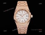 OMF Audemars Piguet Royal Oak 41mm 3120 Movement Forsted Rose Gold White Face Watch